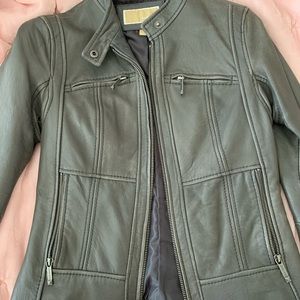 Michael Kors Charcoal Leather Jacket Small